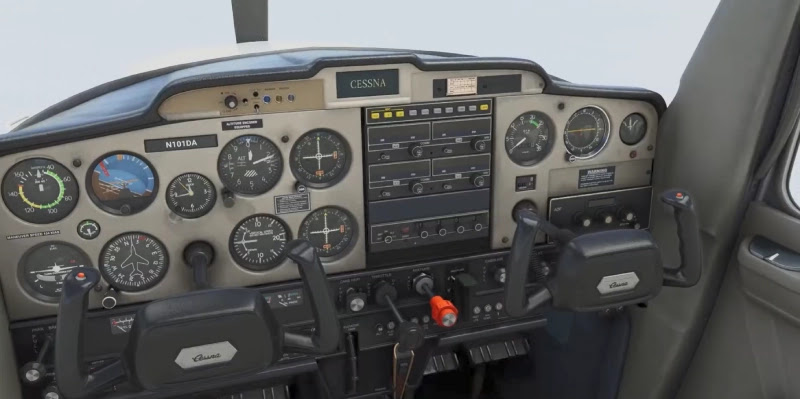 El mejor avión para empezar en Microsoft Flight Simulator 2024 - Image 2 Cessna 152 interior en Microsoft Flight Simulator 2024