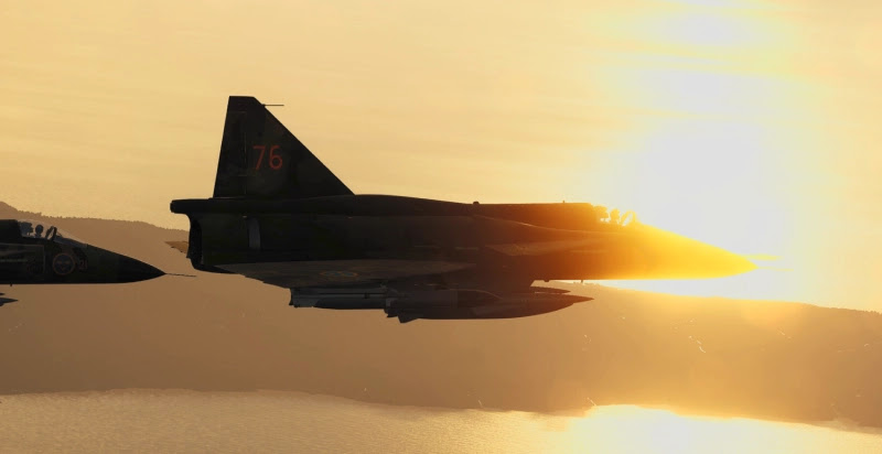 ¿Es DCS World el juego más pesado del mundo en PC? - Image 4 DCS World caza al atardecer