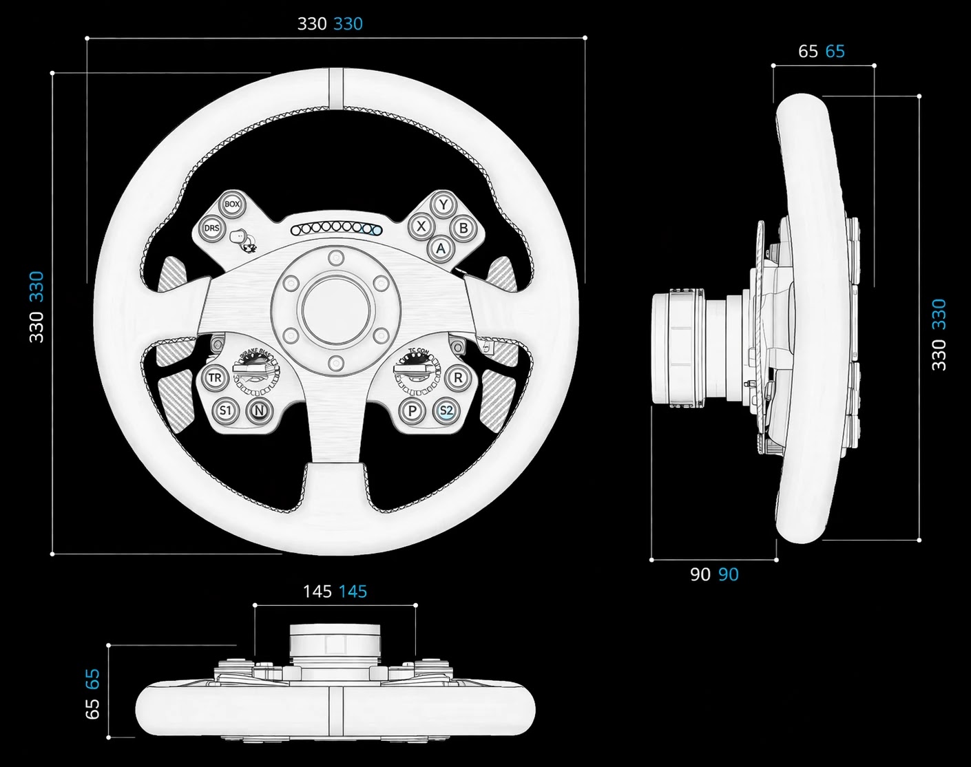 Imagen ilustrativa de un volante para simracing