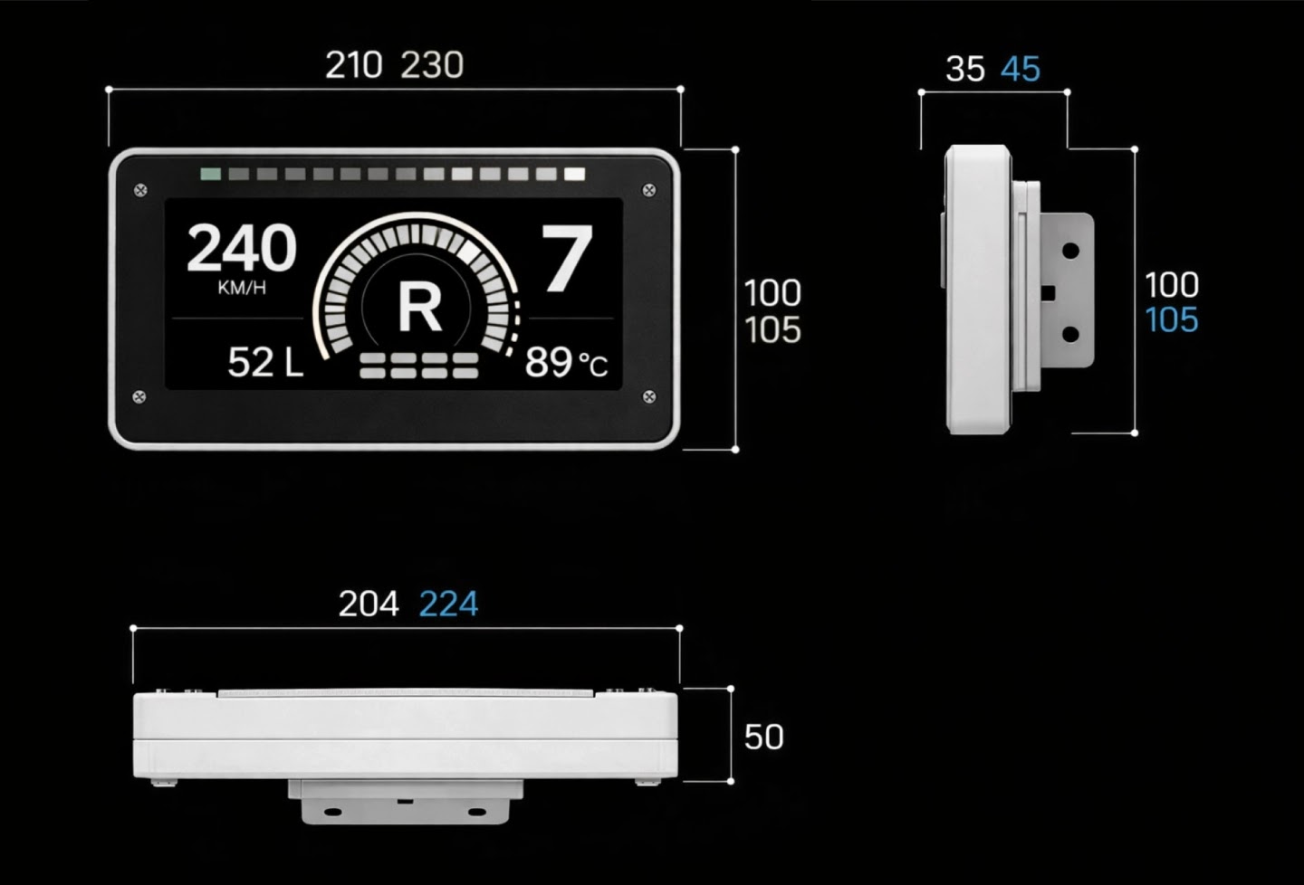 Imagen ilustrativa de un dashboard para simracing
