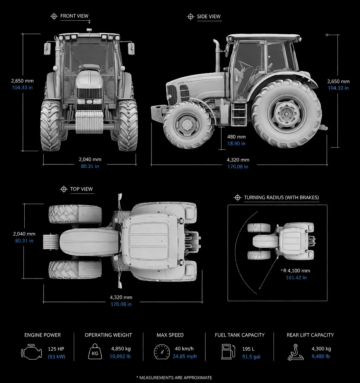 Imagen ilustrativa de un tractor