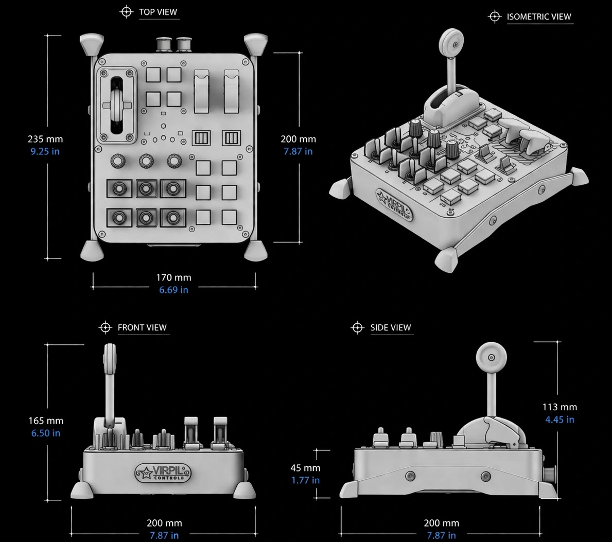 Imagen ilustrativa de un panel de control para flightsim