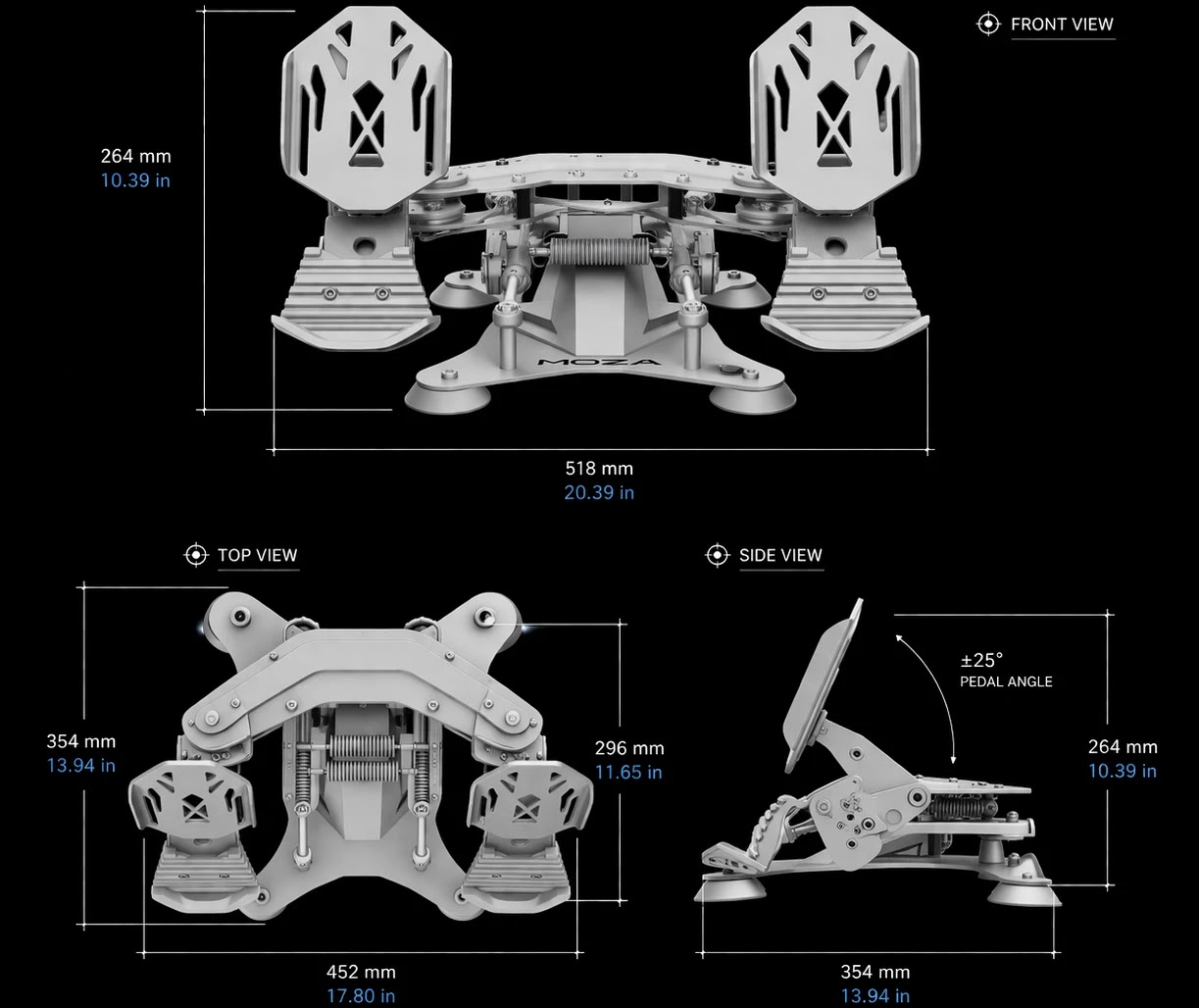 Imagen ilustrativa de unos rudder pedals