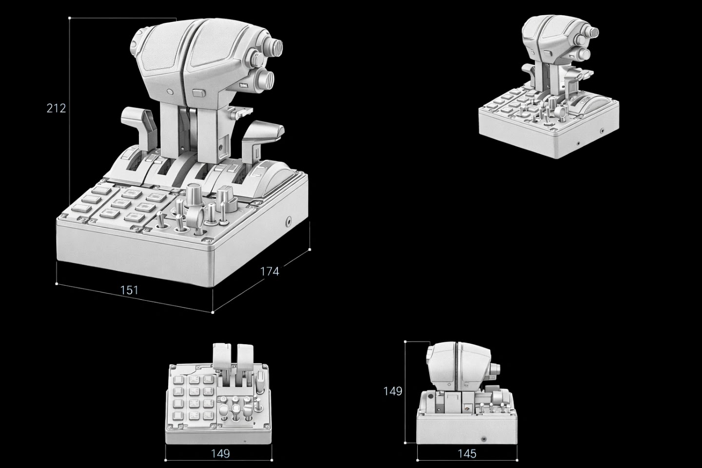 Imagen ilustrativa de un throttle para Flightsim