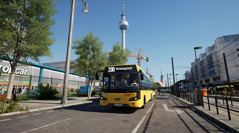 Imagen de un autobús amarillo en el videojuego the bus