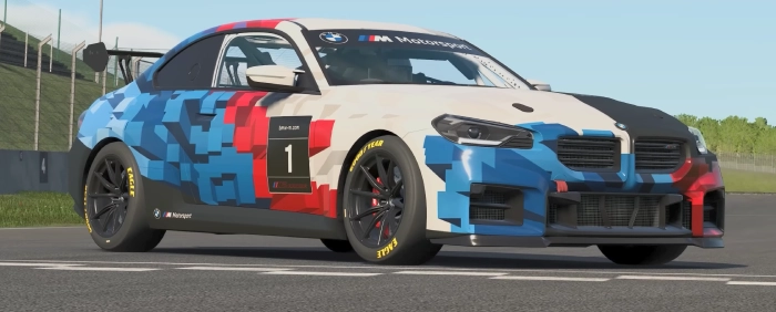 BMW M2 de iRacing de perfil