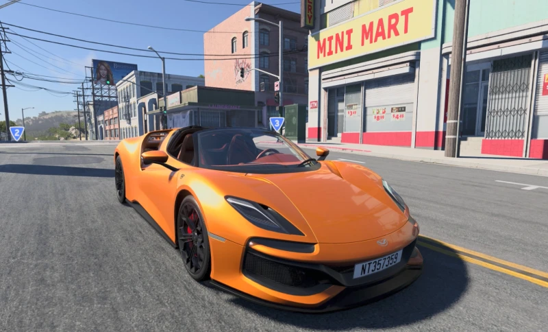 BeamNG.drive 0.39: análisis completo de los leaks y el futuro en PlayStation 5 1 Arrancamos fuerte con esta filtración del superdeportivo naranja aparcado en pleno entorno urbano. Aquí el motor saca músculo técnico en la gestión de materiales en esta BeamNG.Drive 0.39