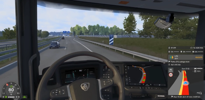 Widgets de trabajo en el ETS 2