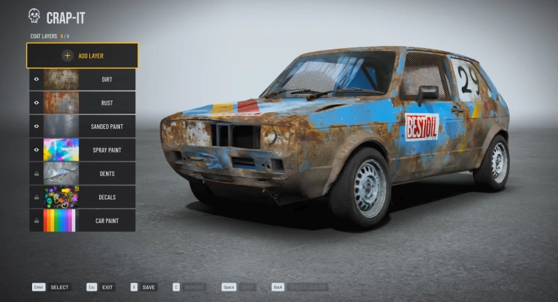 Liveries dentro de Wreckfest 2