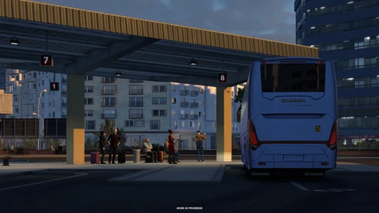 Una estación de Autobuses en ETS 2