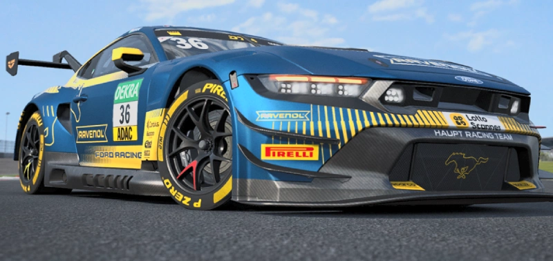 RaceRoom recibirá el Lamborghini Temerario GT3 y el Aston Martin Vantage GT3 Evo 5 Ford Mustang gt3 en el videojuego raceroom