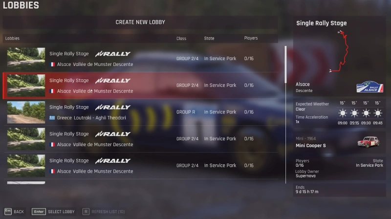 lobbys de assetto corsa rally 0.5