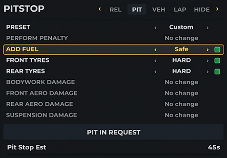 RaceRoom estrena un nuevo HUD completamente rediseñado y sienta las bases de su futuro 7 Nuevo Hud para gestión de paradas de Boxes en Raceroom