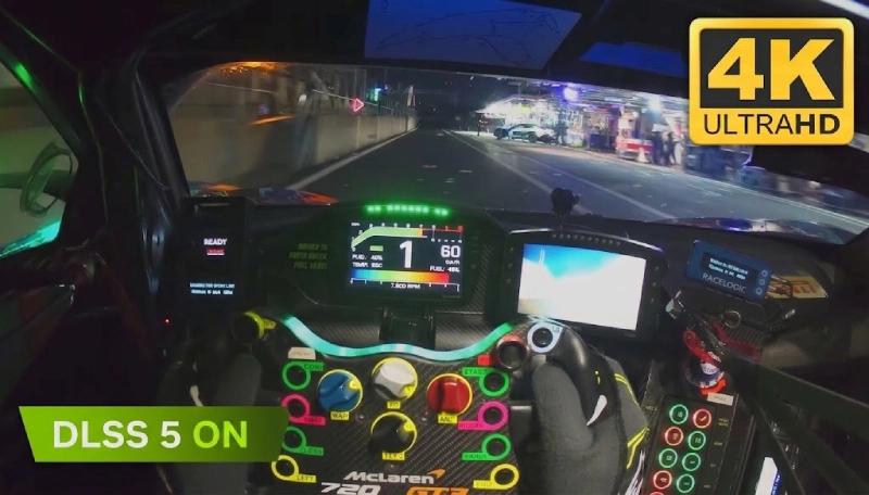 Videojuego coches con DLSS5 activado